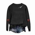 thumbnail image 4 of qucoqpe Oversized Valentine's Day Sweatshirts for Women Fashion Love Heart Printed Crewneck Pullovers Long Sleeve Shirts Tops, 4 of 5