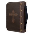 thumbnail image 3 of HELLHERO Lion Cross Print PU Leather Bible Bag with Durable Handle, Portable Bible Cover for Church, Protective Bible Carrying Case for Men and Women, 3 of 13