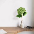 thumbnail image 4 of Goodw7 Simulation Hydrangea Faux Silk Bloom with Lifelike Green Leaves and Layered Petals for Home Wedding Decor Floristry Bouquets, 4 of 6