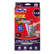 Hefty Storage Solutions ShrinkPakTravel Bags Large 5 Ct Walmart