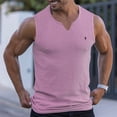 thumbnail image 6 of Summer New Gym Sports Fitness Men Vest Classic V-Neck Vertical Stripe High Stretch Sleeveless T-Shirt Running Training Clothing, 6 of 7