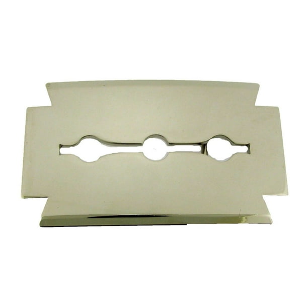 Razor Blade Belt Buckle Barber Shop Silver Metal Gothic Tattoo