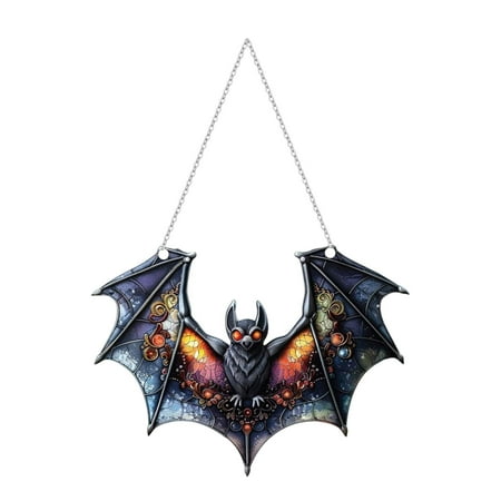 

Linjieee Decoration Hanging Acrylic Bat Window Wall Pendant Hanging Solar Powe for Crafts Large Door Way Bead Hangings Acrylic Snowflakes Large Ornament Christmas