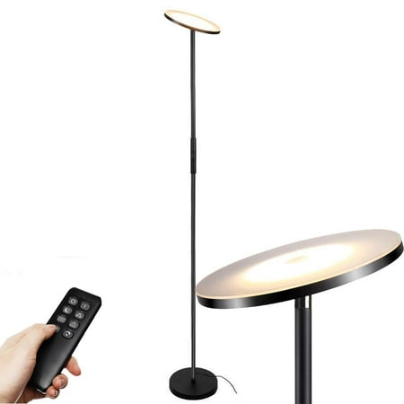Led Torchiere Floor Lamp 20w Bright Light Adjustable Tall Standing