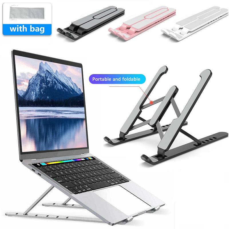 Color:A（ Pack of 2） I want to fly freely Notebook Computer Stand Universal Portable Desktop Aluminum Alloy Computer Stand Multi-Function Folding Stand Tablet Computer Stand 