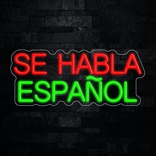 Se Habla Espanol Neon LED Sign 24"L x 10"H #32696