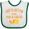thumbnail image 3 of Inktastic Life's Better Mac & Cheese Boys or Girls Baby Bib, 3 of 4