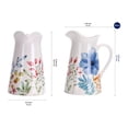 thumbnail image 2 of Bico Flower Carnival Ceramic 2.5 Quarts Pitcher with Handle, Decorative Vase for Flower Arrangements, Dishwasher Safe, 2 of 3