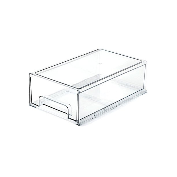 Food Container with Easy Grip Base Stackable Pull Out Storage Box for