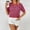 Purple, variant on YHAJDS Summer Tops Blouses Contrast Short Sleeve Round Neck Knit Tee Casual Shirt