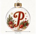 thumbnail image 7 of PLPPYFS Light Up Christmas Ornament, Christmas Holiday Letter Acrylic Ball with Warm LED, Mini Holiday Christmas Tree Hanging Decoration with Letter Scene Lighted for Window Xmas, 7 of 7