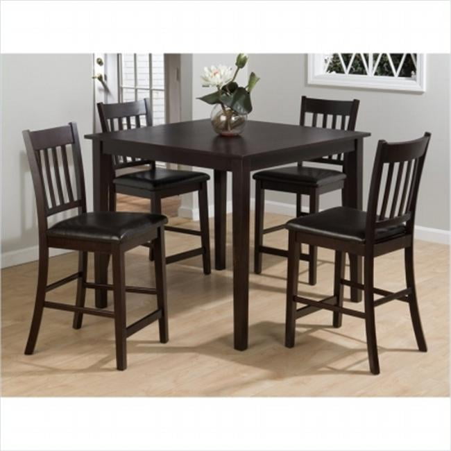 Jofran 892 5 Piece Counter Height Dining Table Set Merlot