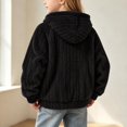 thumbnail image 5 of JZEJING Girls Hoodies Size 10-12 Solid Color Fleece Hooded Top Fall Winter Long Sleeve Pullover Sweatshirt with Pocket 2026, 5 of 9