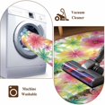 thumbnail image 6 of Summer Watercolor Flowers Area Rugs 5x7 ft Colorful Floral Pastoral Style Washable Rug Non Slip Indoor Carpet Absorbent Floor Mat for Living Room Bedroom Dining Room, 6 of 9