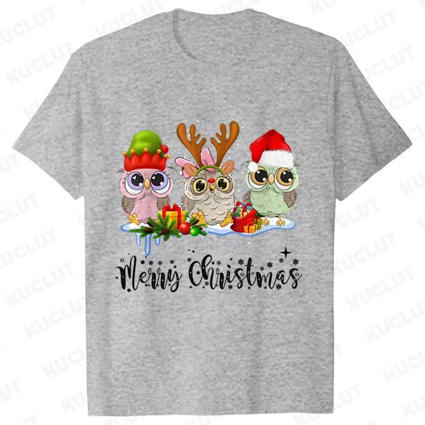 Camiseta de Feliz Navidad para mujer, camisetas de Hip Hop, ropa femenina con gráfico de dibujos animados, camisetas de manga corta Y2k a la moda, ropa estética