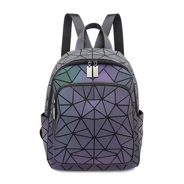 Holographic Backpack Reflective Triangle Backpack Lumikay