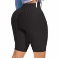 thumbnail image 1 of Women Ruched Yoga Shorts Butt Lifting High Waist Tummy Control Workout Shorts Leggings Textured Scrunch Booty Hot Pants, 1 of 6