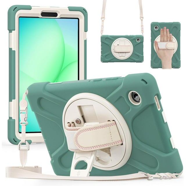 Funda para Samsung Galaxy Tab A11 de 8,7 pulgadas (2025) y Galaxy Tab A9 de 8,7 pulgadas (2023),funda protectora infantil a prueba de golpes con portalápices, correa de mano giratoria de 360 grados