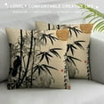 thumbnail image 3 of GOSMITH Ink Wash Painting Throw Pillow Cover Plum Blossom Chrysanthemum Orchid Bamboo Cushion Covers Traditional Chinese Calligraphy Culture Home Decorative Pillowcases, 3 of 5