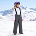 thumbnail image 6 of EnJoCho Boys' And Girls' 𝖶aterproof Sno𝗐 Pants Kids Winter Warm Skiing Insulated Sno𝗐board Pants, Boys Girls Outdoor Thick Sport Daily Overalls, 6 of 6