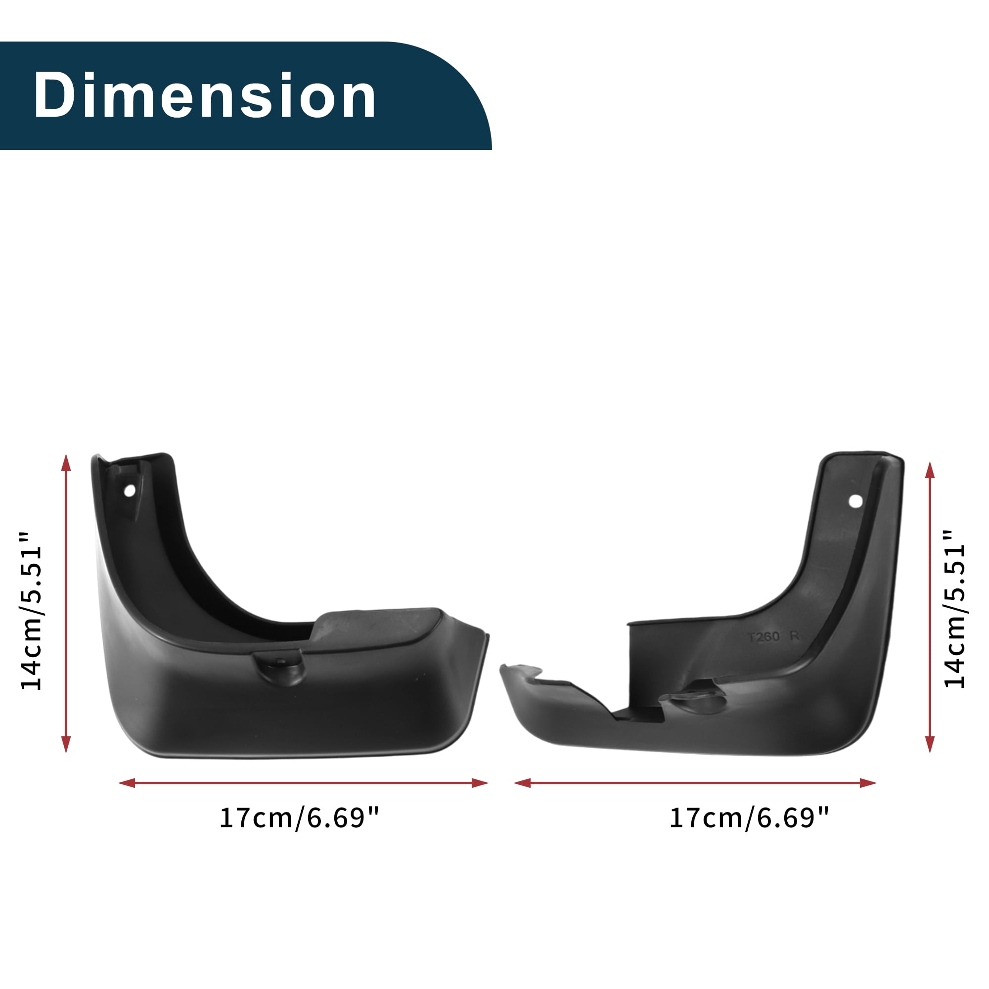 Unique Bargains Mud Flaps Splash Guards for Toyota Avalon 2007-2018 Front & Rear Mud Guards W/Mount Accessories