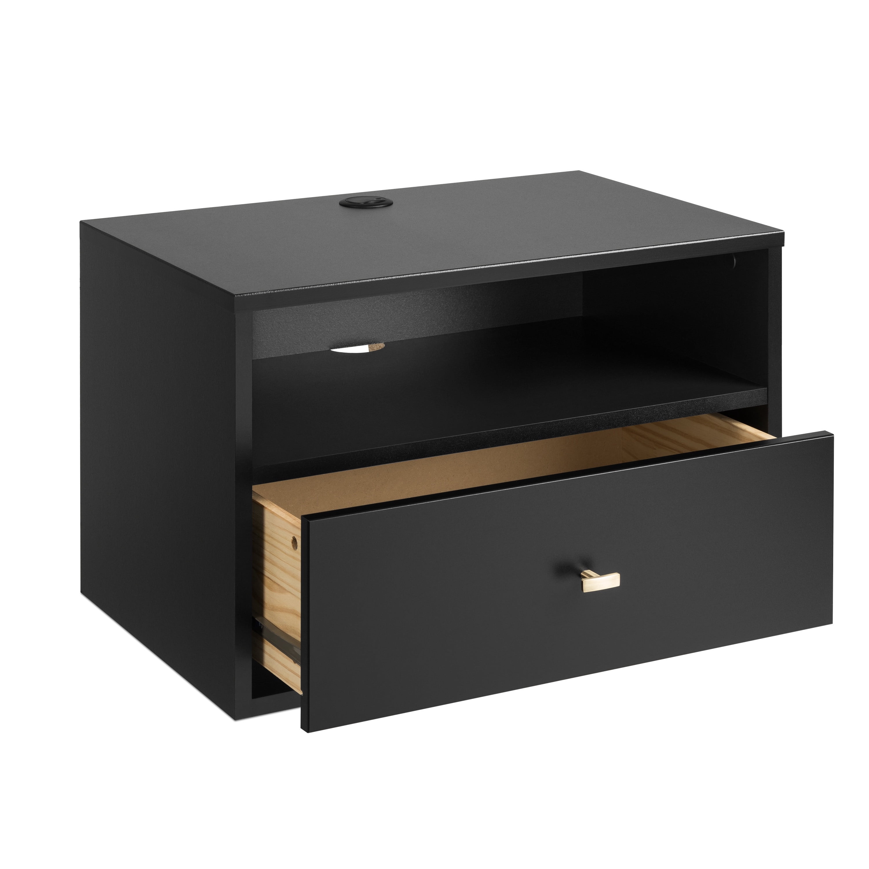 Prepac Floating Nightstands - Set of 2 - Black