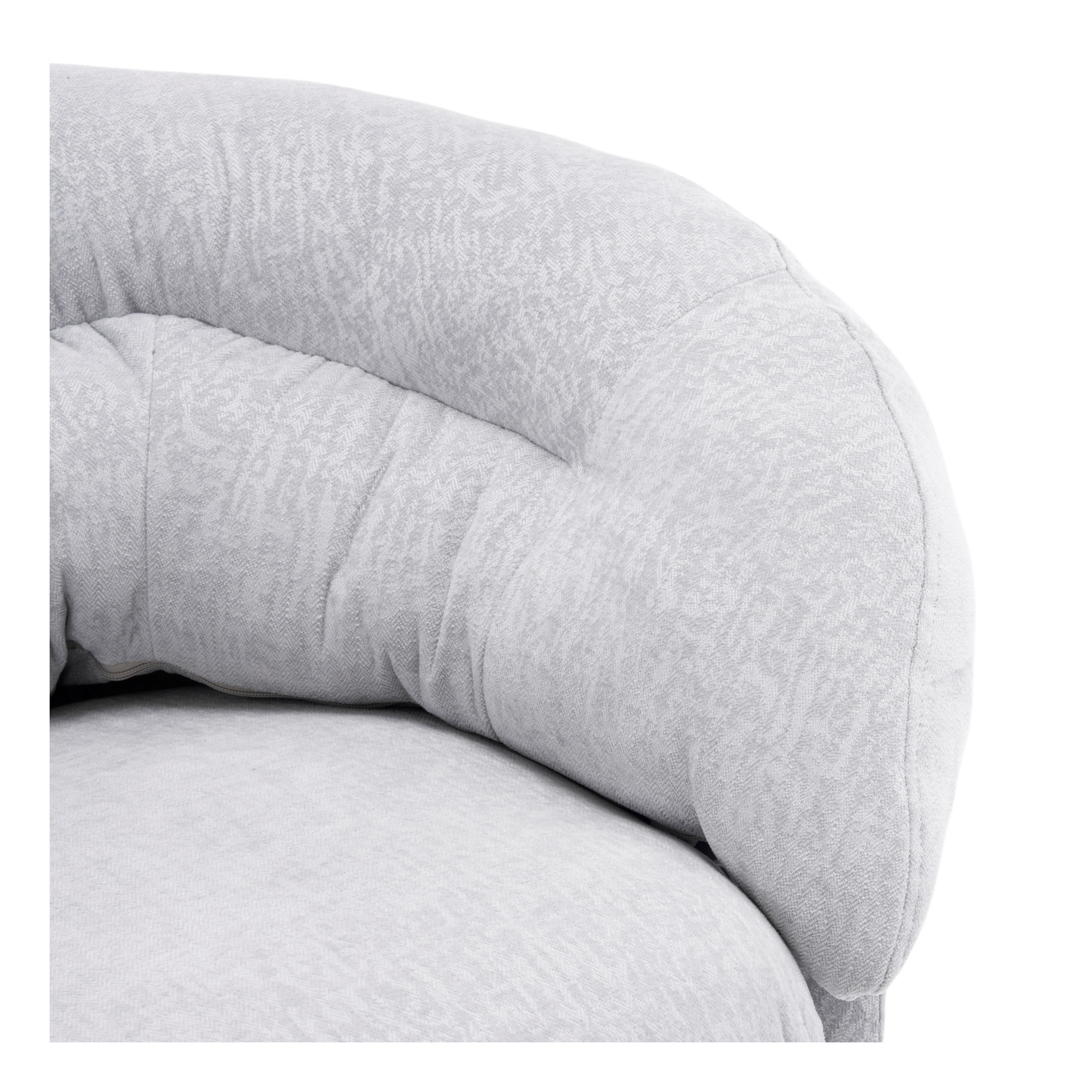 Contemporary Ergonomic Upholstered Chenille 360° Swivel Club Chair with Metal Base, Gray