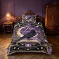 thumbnail image 2 of Homewish Halloween Crow Twin Duvet Cover, Witch Magic Book Twin Bedding, Black Reversible 2pcs, 1 Duvet Cover and 1 Pillowcase, 2 of 5