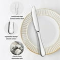 thumbnail image 2 of Dinner Knives Set, Stainless Steel Table Knife, Butter Spreder, 2/4/6 Pieces Mirror Polished Dinner Knife, Sturdy and Dishwasher Safe, Silverware Cutlery (2 Pcs), 2 of 6