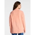 thumbnail image 2 of Time and Tru Women's and Women’s Plus Open Front Cardigan Sweater with Long Sleeves, Lightweight, Sizes XS-4X, 2 of 6