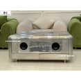 thumbnail image 4 of NauticalMart Vintage Aviator Coffee Table Aluminum Trunk with Storage – Home & Office Decor, Living Room Furniture, 4 of 5