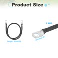 thumbnail image 2 of Uxcell 6AWG Gauge Battery Cable Wire 2FT Length 5/16" Diameter Positive and Negative Copper Alternator Connector Extender with US standard O-ring for Car RV Golf Cart Marine, Black, 2 of 6