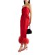 thumbnail image 1 of Txlixc, vestido largo de Color liso para mujer, vestido sin tirantes con dobladillo con adorno de felpa, vestido con abertura en la espalda, vestido doche con espalda descubierta en el pecho Txlixc  Estilo de ocio, 1 of 4