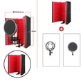 thumbnail image 4 of Escudo de aislamiento de micrófono Yuyangstore rojo tres paneles, 4 of 7