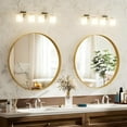 thumbnail image 3 of Lumora 24" Bathroom Mirror Round Vanity Mirror With Aluminum Alloy Deep Frame, Gold, 3 of 5