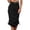 Black, variant on Unir Women Multi Pocket Cargo Midi Skirt High Waist Side Drawstring Ruched Twill Casual Street Bottom 1PC XS-S-M-L-XL Plus Size Friendly