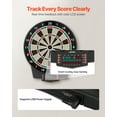 thumbnail image 4 of VEVOR Electronic Dart Board, 15.5" Target Dartboard with 43 Games & 320+ Variations for Up to 8 Players, 6 Dart Shafts with Flights & 50 Soft Tips, Color LCD Scoring Screen for Home Party Game Room, 4 of 9
