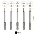 thumbnail image 2 of Uxcell 5pcs Magnetic Triangle Screwdriver Bit TA18-TA30 1/4" Hex Shank 3" (75mm) Long Magnetic S2 Steel Industrial Grade Screw Driver Bit Triangular Head Electric Drill Bits, 2 of 7