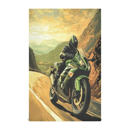 

Kitchen Towel 28x18 Inches x1，Plate Towel Decorative Towel Napkin Tea Towel Tea Towels For Kitchen Dish Cloths & Dish Towels Twilight Motorcycle