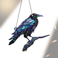 thumbnail image 6 of 89Bloom Raven and Crow Stained Glass Hologram Ornament, Stained Glass Suncatcher Ornaments Home Decor, Holographic Ornaments, 6 of 7