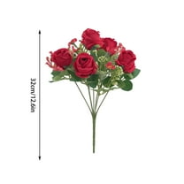 Beautynvta Artificial Silk Rose Flower, Fake Rose with Stems Wedding Bouquet, Lifelike Fake Rose Bouquet for Wedding, Table Decoration, Party, Home Decor