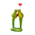 thumbnail image 4 of Estatua decorativa de rana, decoración de regalos, escultura de Animal versátil, estatuilla para estante, encimera, patios traseros, estanques al aire Pareja, 4 of 8