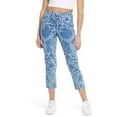 thumbnail image 3 of Women's Topshop Laser Print Raw Hem High Waist Crop Straight Leg Jeans, Size 32, 3 of 5