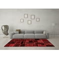 thumbnail image 3 of Ahgly Company Machine Washable Indoor Square Patchwork Red Transitional Area Rugs, 6' Square, 3 of 4