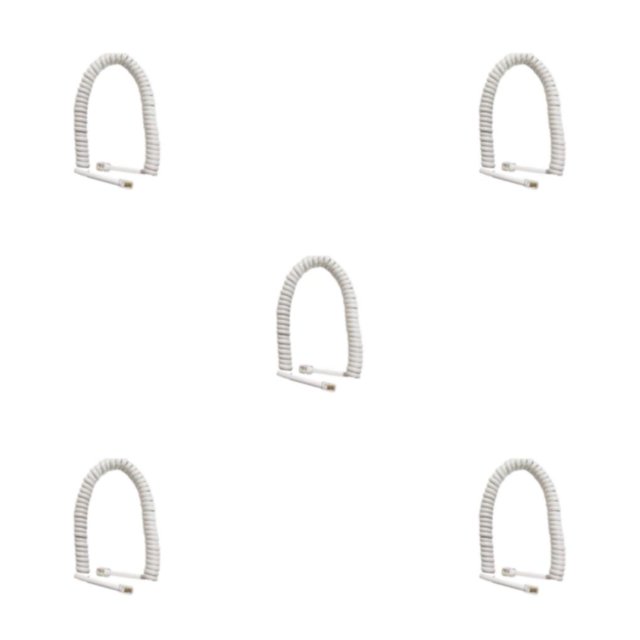 sweethay Cable telefónico de PVC y PP - Amplia aplicación y accesorios duraderos para teléfonos Suministros telefónicos blanco 4 núcleos 2 Type2 NO2