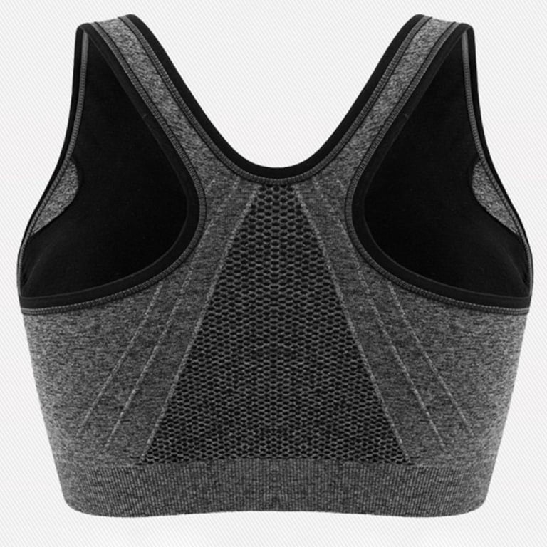 Abeay Front Zipper Wireless Bra No Steel Ring Breathable Active Yoga Sports  Bras : : Clothing & Accessories
