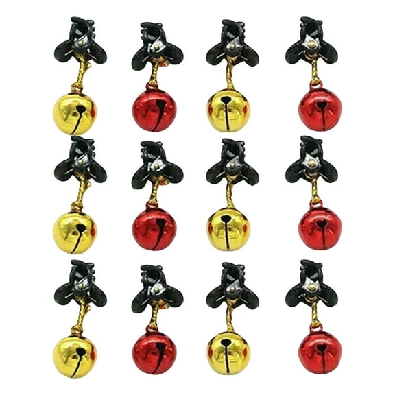 Sylvtty Beard Ornament Christmas Beard Jingle Bell Clip Decoration Plastic Facial Hair Bauble Clips for Holiday Party Decor