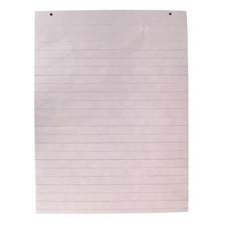 School Smart Primary Chart Newsprint Paper, 18" x 24", Short Way, 1" Ruling, White, 100 Sheets
