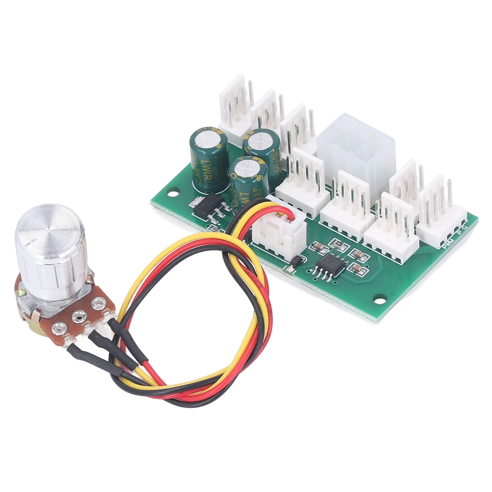 Cooling Fan Hub, 4 Pin 12V Fan 8 Way Splitter Potentiometer For PC