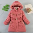 thumbnail image 2 of AINIYS Girl Winter Coats Heavy Weight Hooded Puffer Jacket Kid Fleece Snow Outwear Thermal Warm Winter Girls Outwear Suitable for Autumn and Winter, 2 of 3